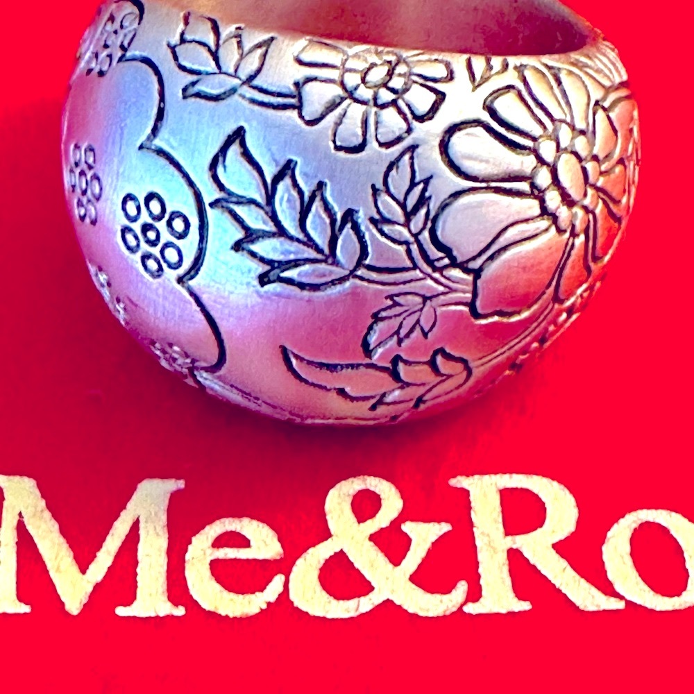 WOW POSHMARK - NWOT ME & RO Sterling Silver Engraved Paisley Dome Ring